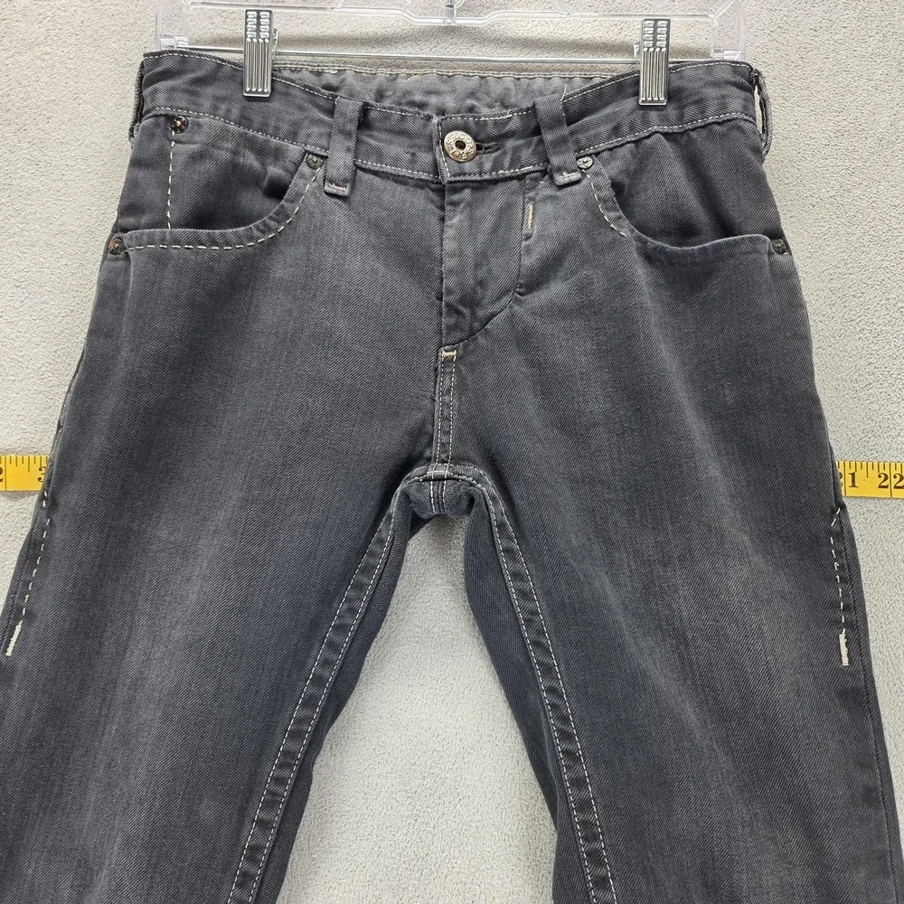 Vintage Levis Blue Star Jeans Mens Gray Slim Charcoal Wash Engineered Fits 28x34